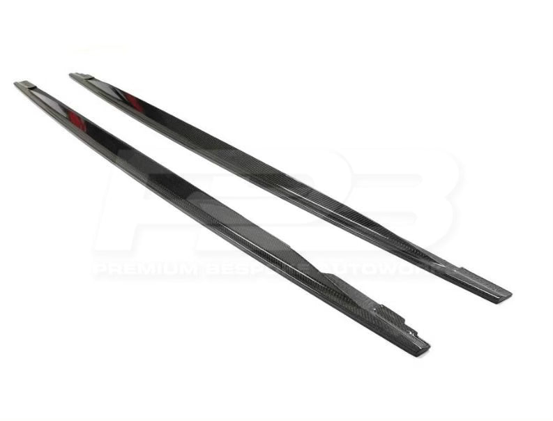 MK8 VOLKSWAGEN GOLF R CARBON FIBRE SIDE SKIRTS 2021+ - Premium Bespoke AutoWorks